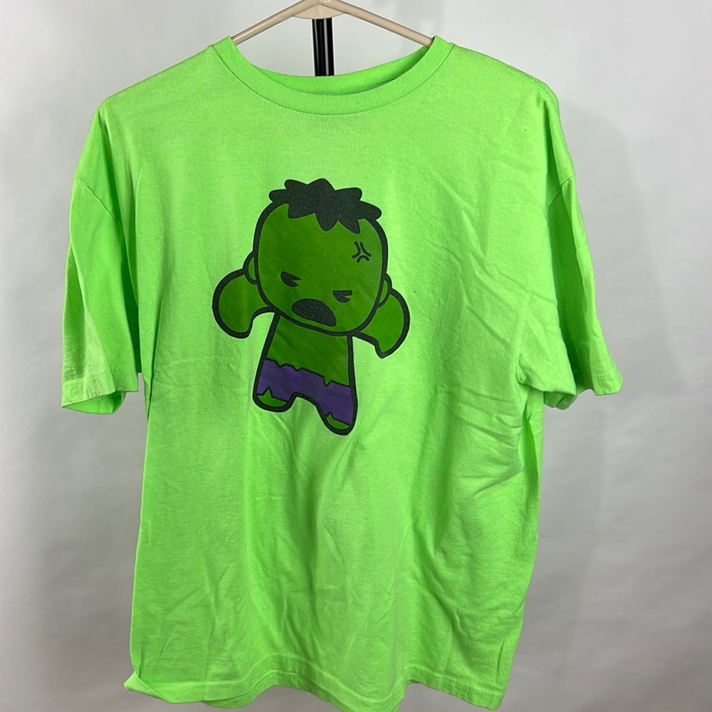 Marvel Men’s Size XL Chibi Incredible Hulk Green T-shirt